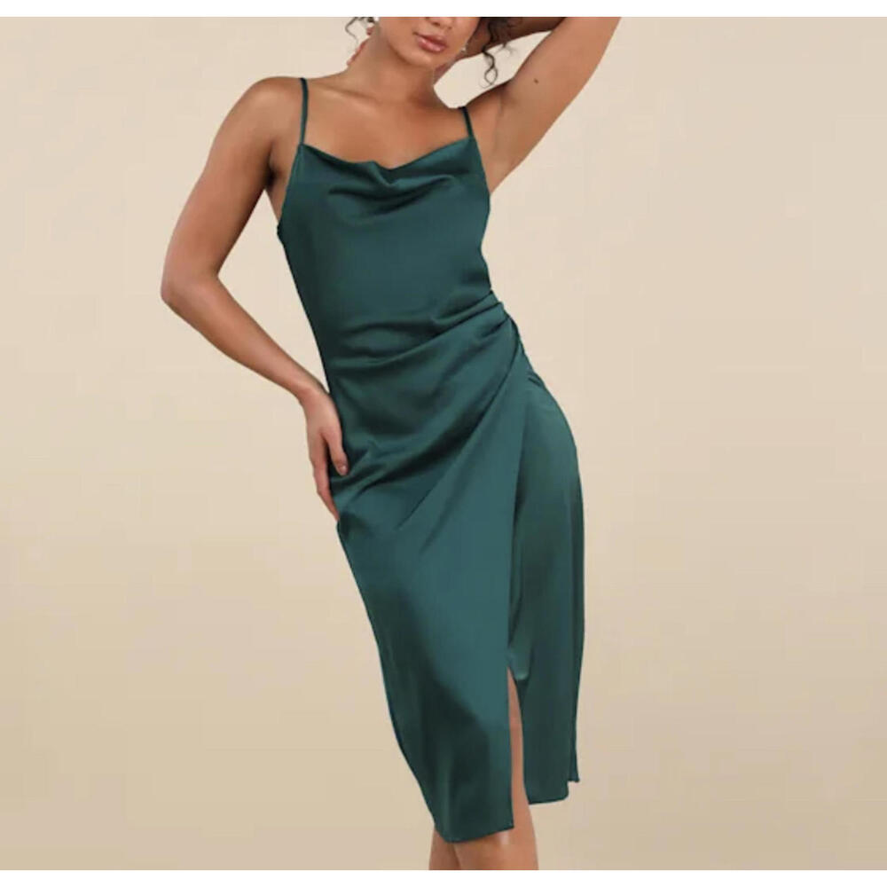 LULUS Hollywood Woman emerald green sleeveless dress sz S